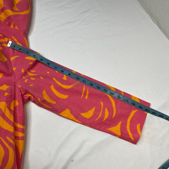 Vintage Marimekko Mika Piirainen Tunic Dress Pink Orange Swirl Print 36 US 6 - Picture 8 of 14